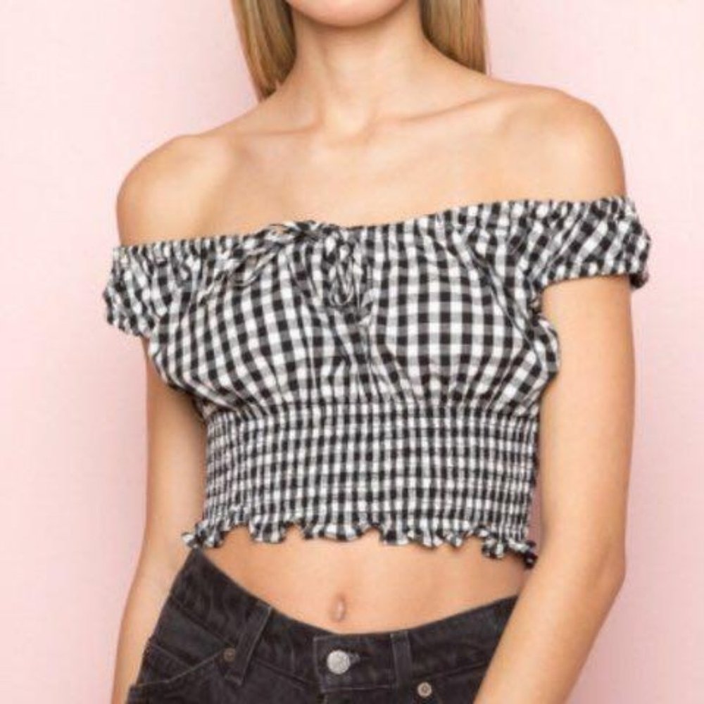 Brandy Melville Gingham Marilyn Crop
